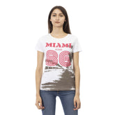 Trussardi Action White Cotton Women T-Shirt -   -  Trussardi Action.